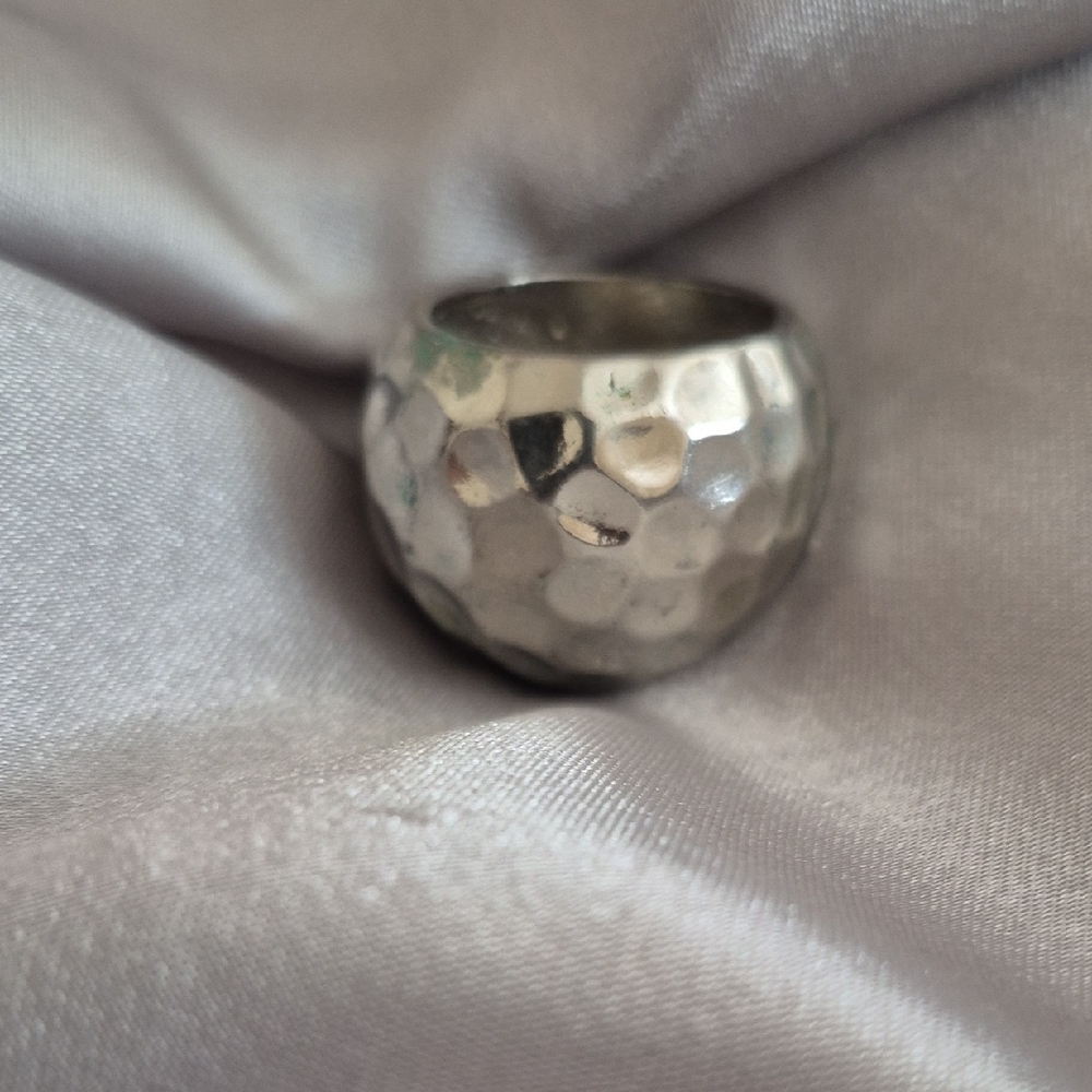 Silver Hammered Ring